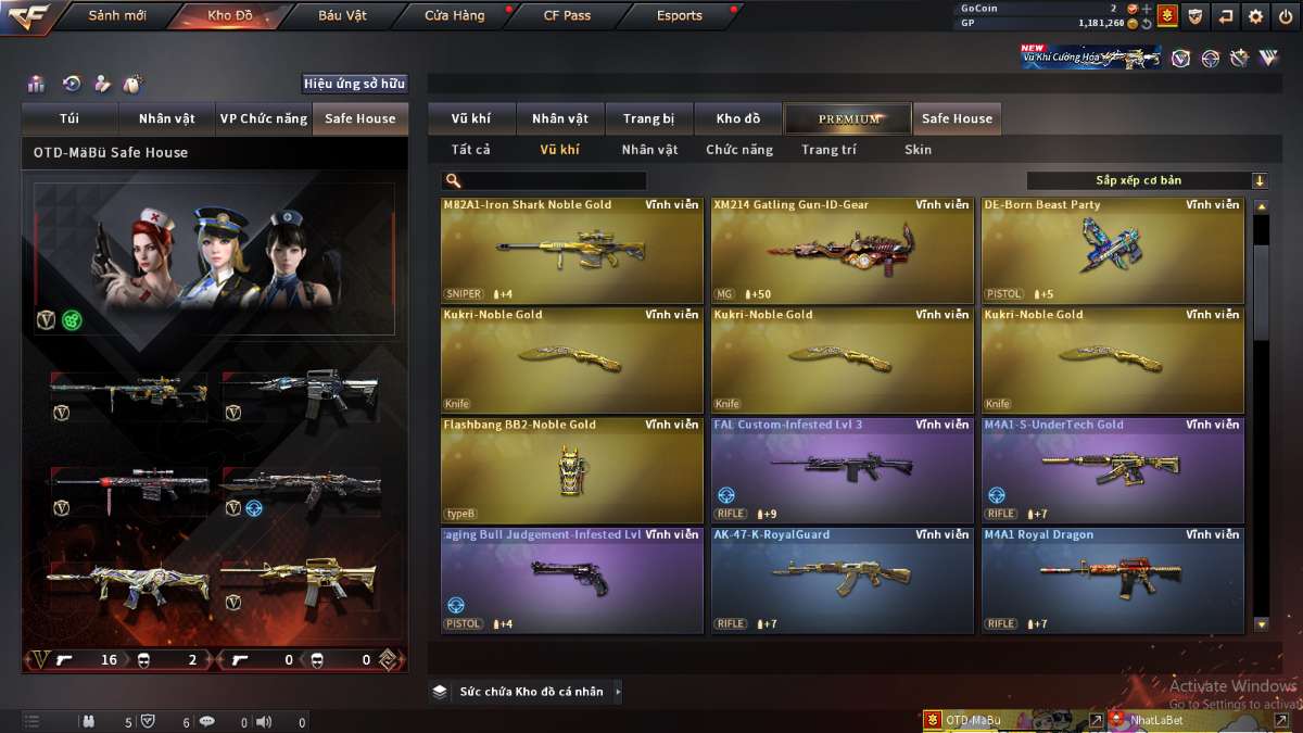 shop acc cf uy tin gia re